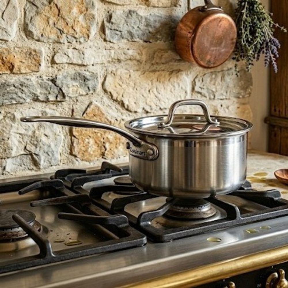 Cuisinart MCP19-18 MultiClad Pro 2 Qt Stainless Steel Saucepan Pot with Lid